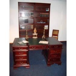 STUNT PRIJS Engels mahonie noten teak bureau buro - Jansen -