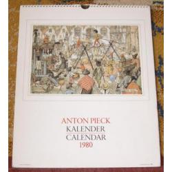 Anton Pieck - Tweemaandelijkse Kalender 1980 - Ijspret e.a.