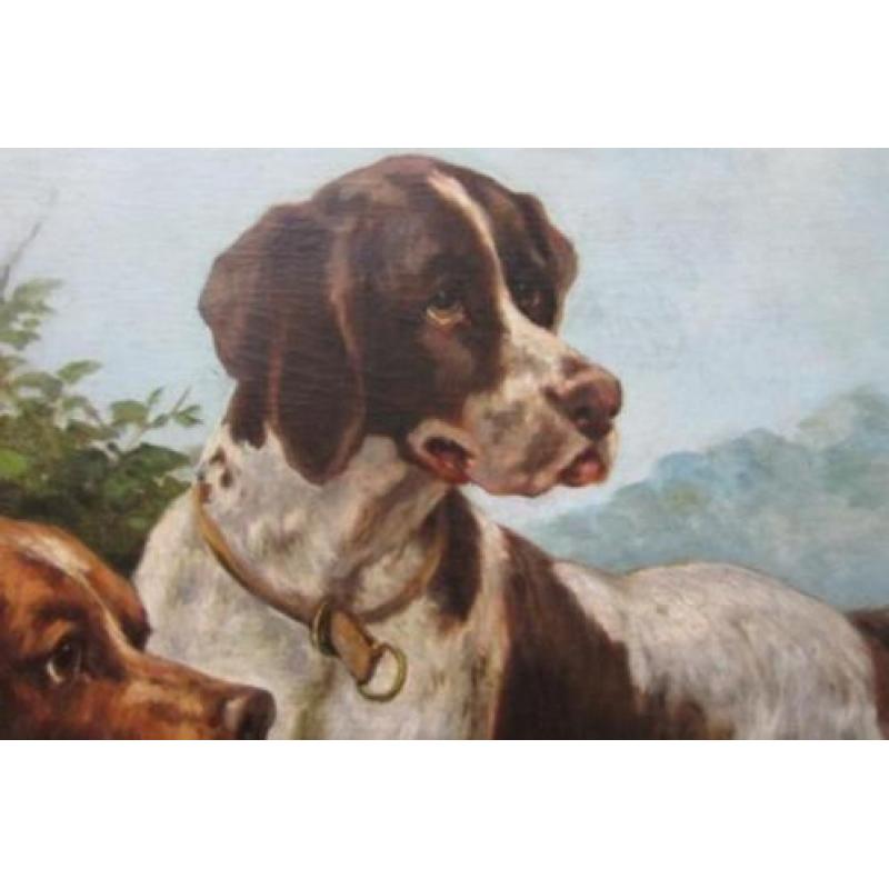 =twee honden==GESIGNEERD==ca 1880/1900========