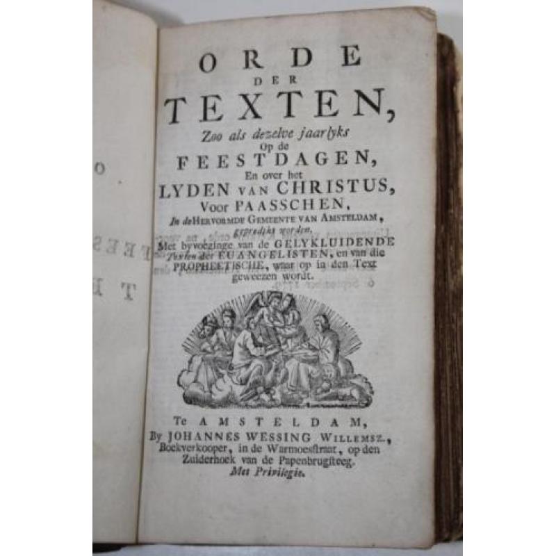 Orde der texten Hervormde gemeente Amsteldam 1774 + Psalmen