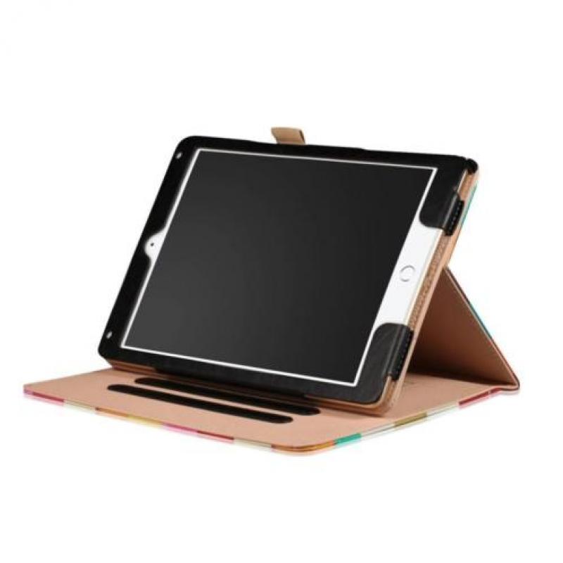 Stand flip kleurrijke blokken hoes iPad Pro 10.5 inch