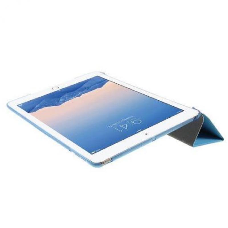 Tri-fold smart case hoes voor iPad 9.7 (2017 / 2018) - blauw