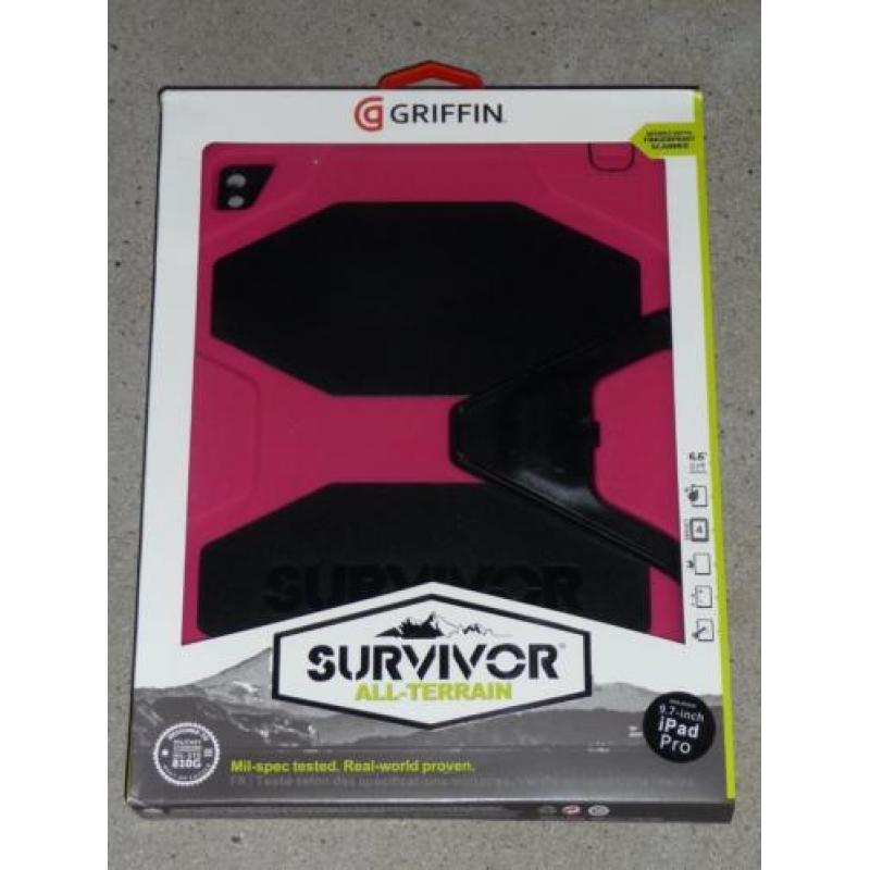 Griffin Survivor Apple iPad Pro 9.7 inch hoes roze-zwart