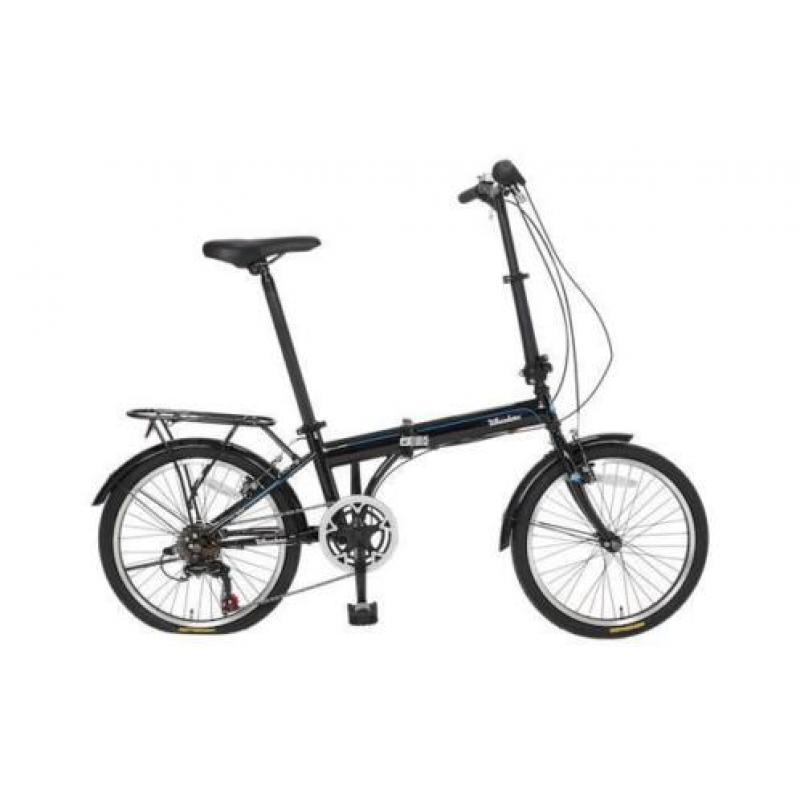 Wheelerz Vouwfiets met 6 versnellingen zwart & Zilver