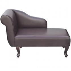 vidaXL Chaise longue kunstleer bruin