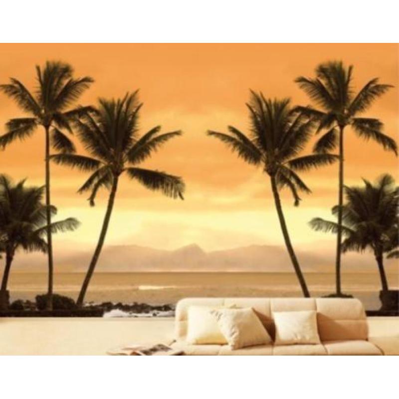 aanbieding Fotobehang 400x280cm caribbean beach voor €45