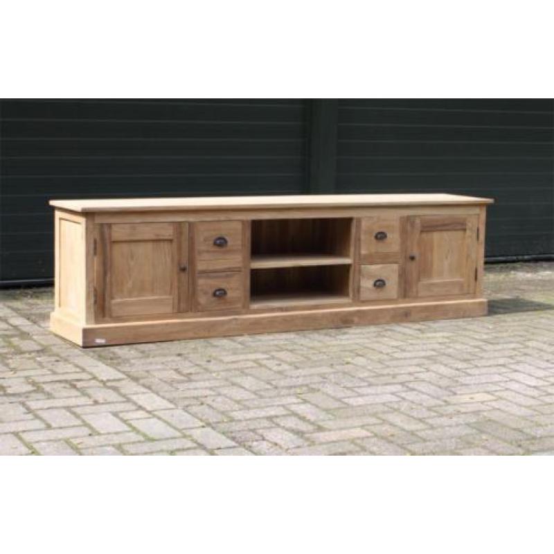 Teak TV meubel 200cm breed in de aanbieding * Indoteak