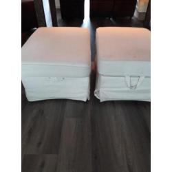 2 x voetenbank ikea ektorp licht beige