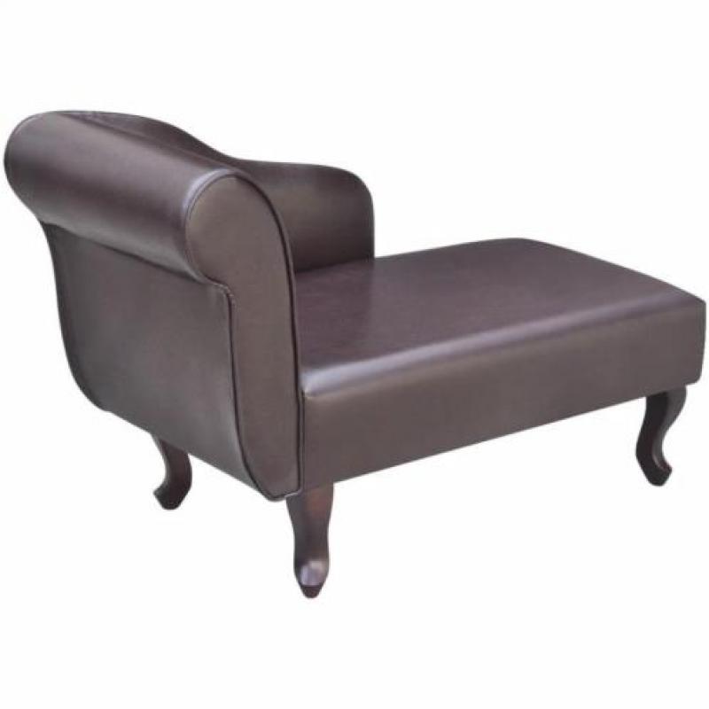 vidaXL Chaise longue kunstleer bruin