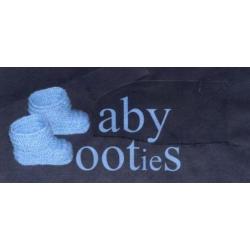 Baby Booties in Koningsblauw, 0-3 m. handgebreide slofjes