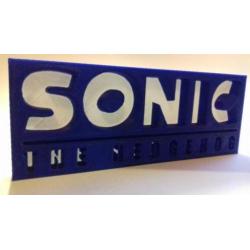 SONIC 3D logo blauw/wit