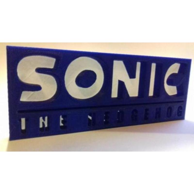 SONIC 3D logo blauw/wit