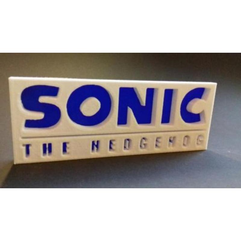 SONIC 3D logo blauw/wit