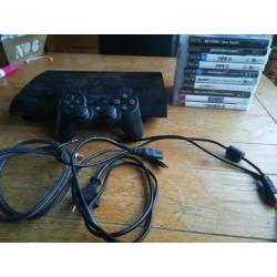 Nette Playstation 3 met 1 controller+10 games